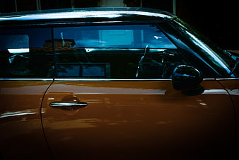 Close-up of Vintage Mini Cooper Side Profile