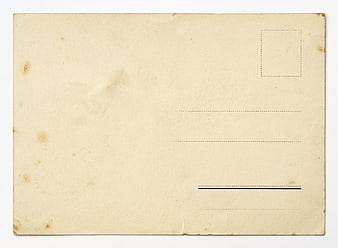 Blank Vintage Postcard Back with Address Lines and Stamp Box