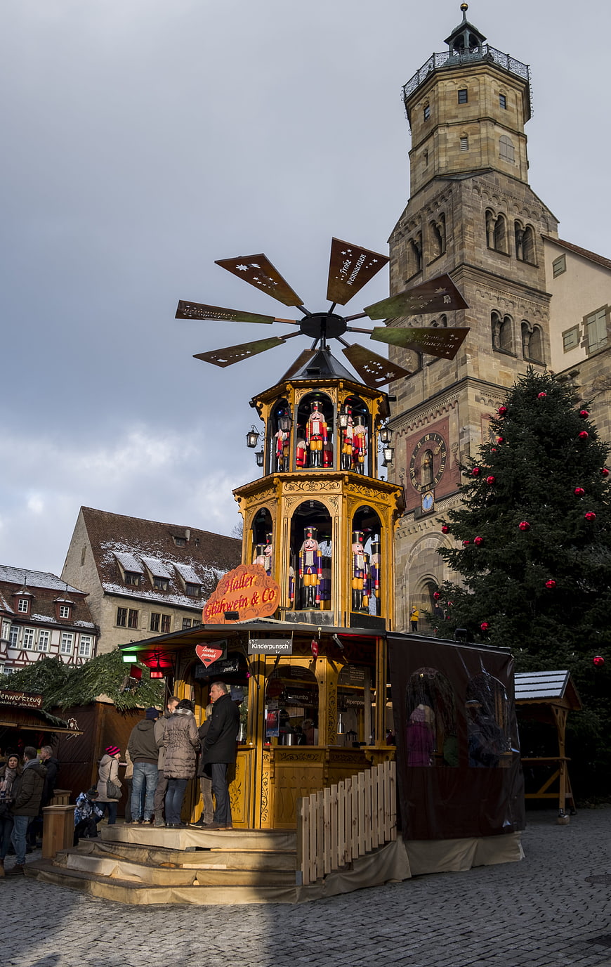 Traditional German Christmas Pyramid at Market Square