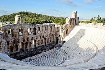 Herodes Atticus Odeon Ancient Theater in Athens, Greece