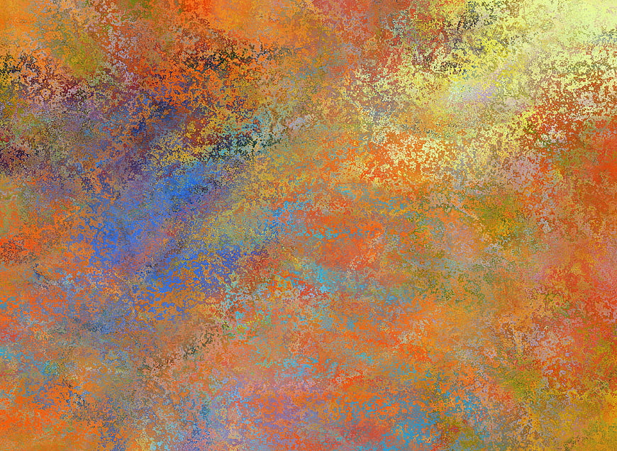 Abstract colorful textured background with orange and blue hues