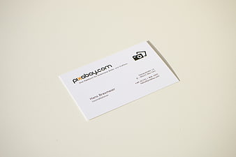 Pixabay Business Card Mockup on White Surface