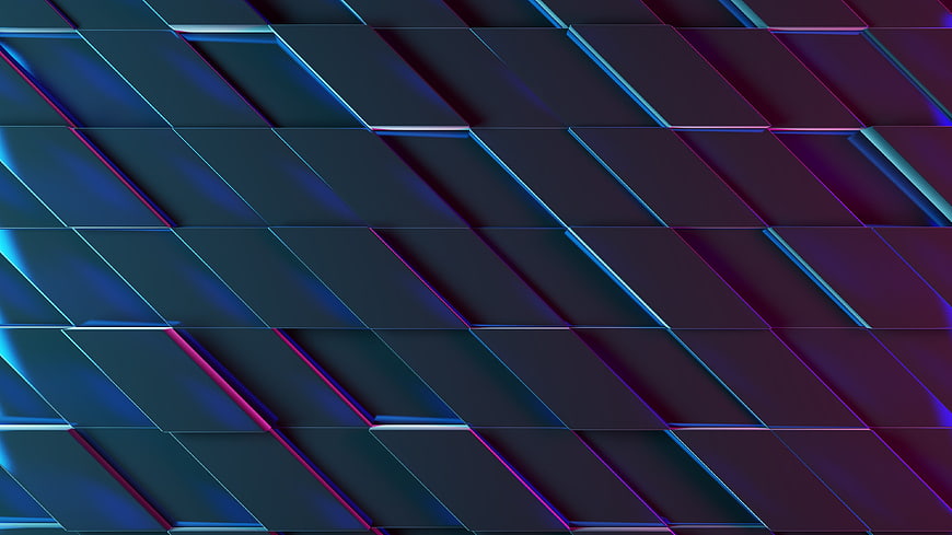 Abstract Geometric Background with Neon Blue and Purple Gradients