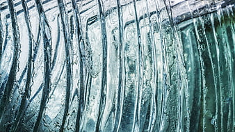Abstract Close-Up of Textured Blue Glass Surface