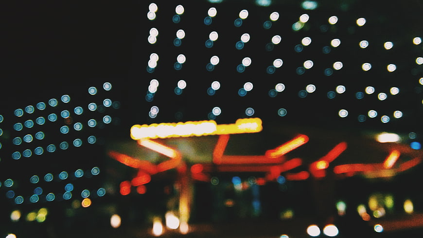 Abstract Bokeh City Lights at Night