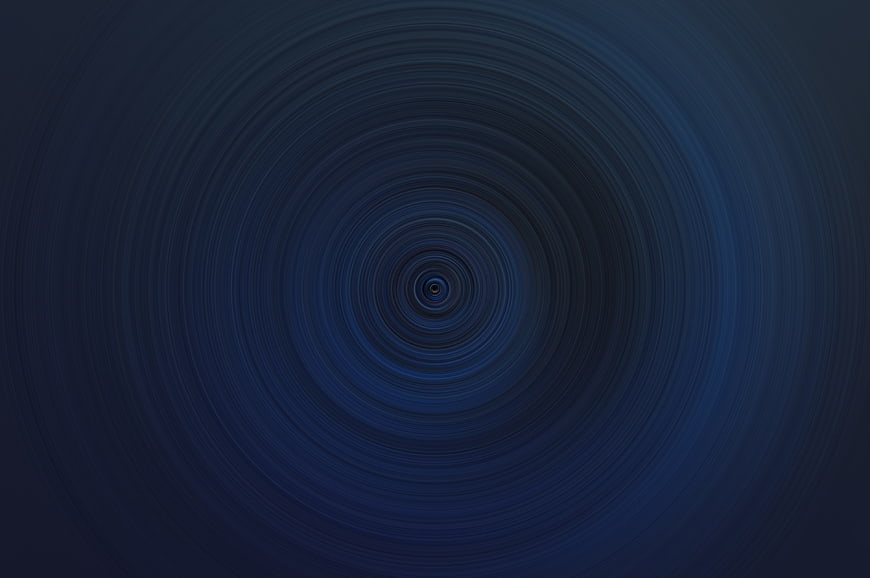 Abstract Dark Blue Concentric Circle Motion Blur Background
