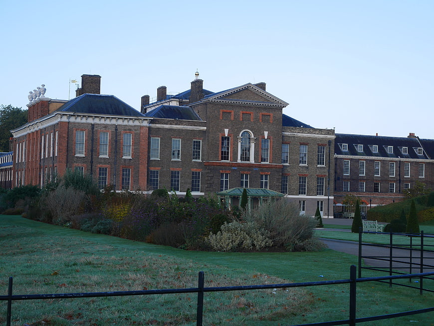 Historic brick mansion with gardens in London park