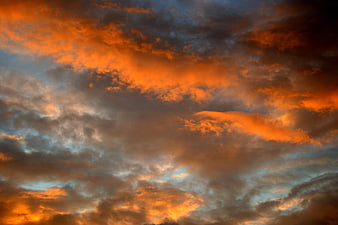 Dramatic Orange Sunset Clouds