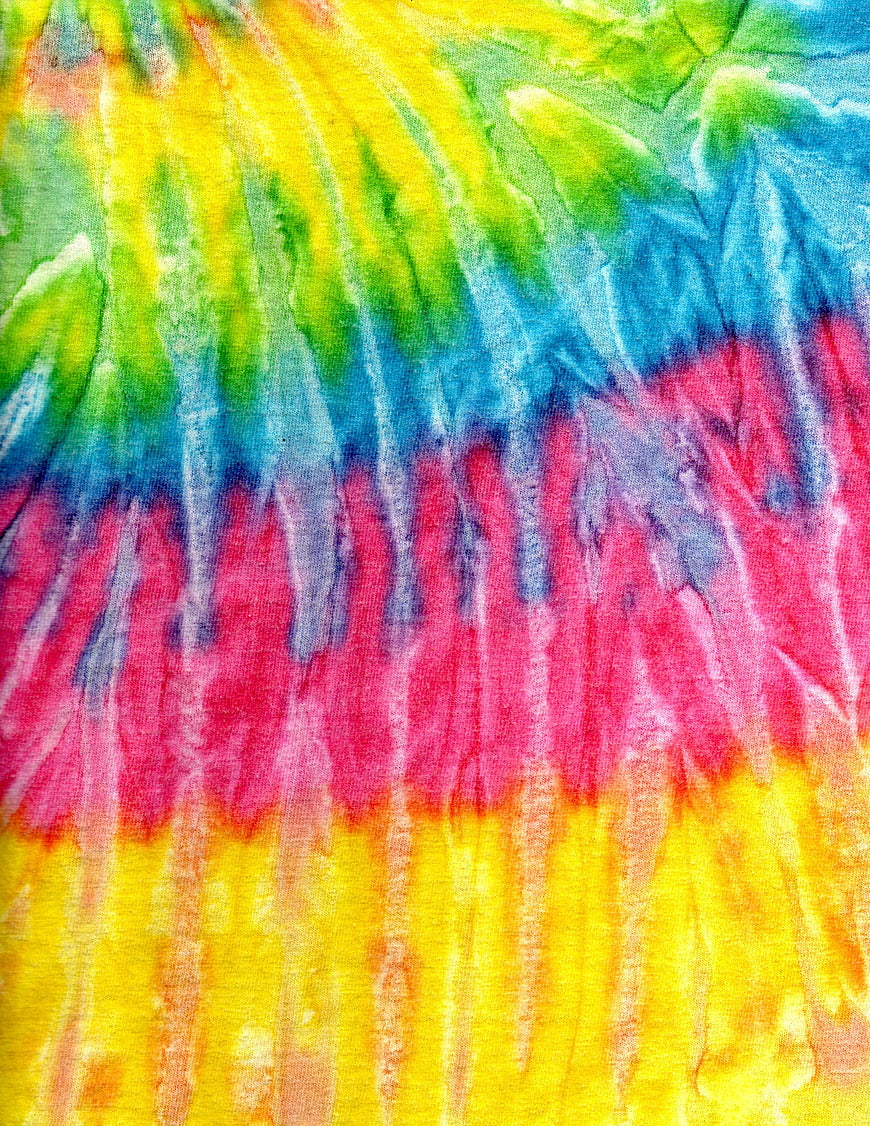 Vibrant Tie Dye Fabric Texture with Rainbow Colors