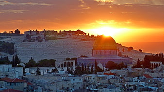 Dome of the Rock at Sunrise from Mount of Olives