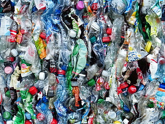 Compressed Plastic Bottle Bales For Recycling