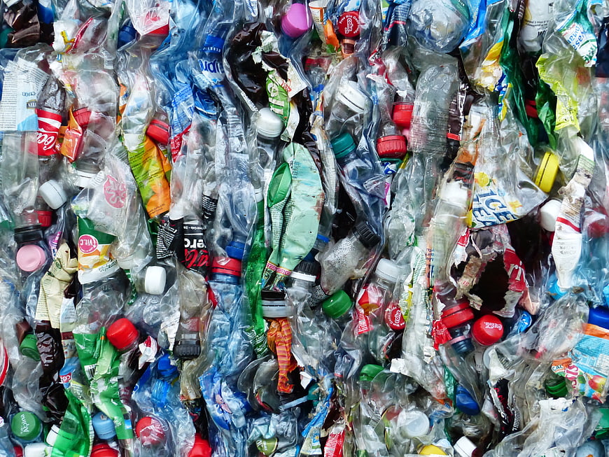 Compressed Plastic Bottle Bales For Recycling