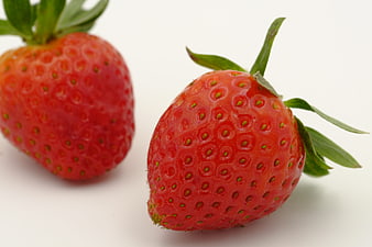 Fresh Red Strawberries on White Background