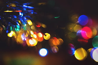Abstract Christmas Lights Bokeh Background