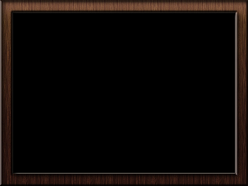 Wooden Frame Mockup With Black Background