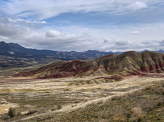 Painted Hills Landscape with Red and Yellow Strata