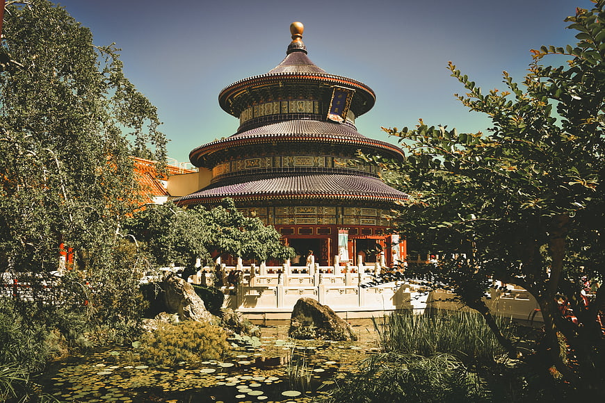 Chinese Pavilion At Epcot World Showcase Garden