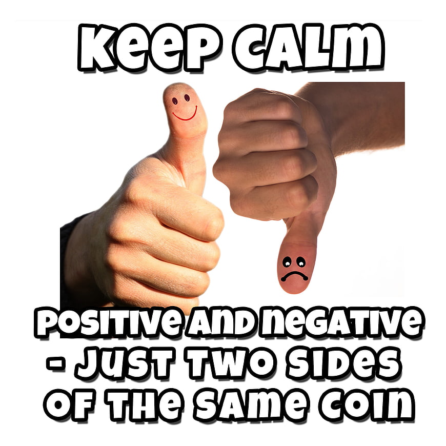 Keep Calm Positive and Negative Thumbs Up and Down Meme