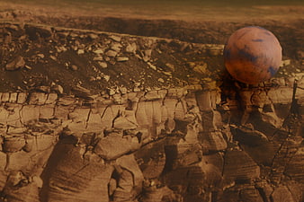Miniature Planet Model on Cracked Earth Surface