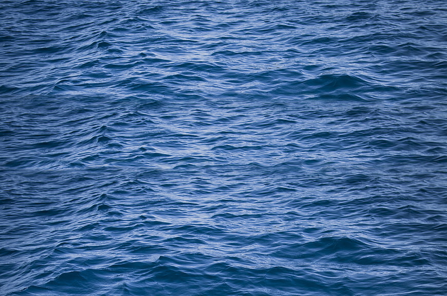 Deep Blue Ocean Water Surface Texture With Gentle Waves