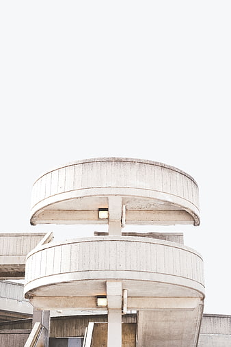 Minimalist Concrete Spiral Staircase Architecture Detail