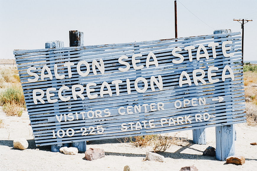 Vintage Salton Sea State Recreation Area Wooden Sign
