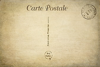Vintage French Postcard Back with 1909 Postmark
