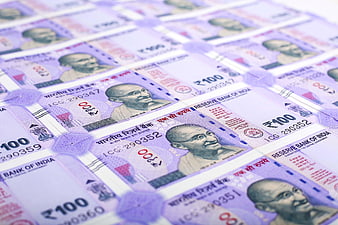 Stack of Indian 100 Rupee Banknotes