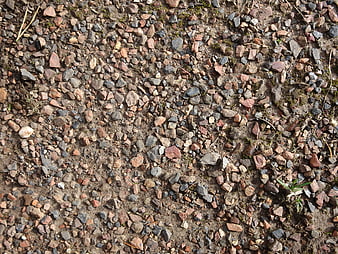 Top View of Gravel and Small Stones on Dirt Ground