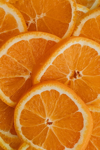 Fresh Orange Slices Close-Up Background