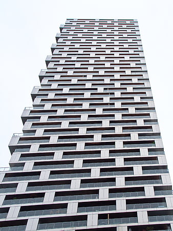 Low Angle View of Modern High-Rise Building Facade