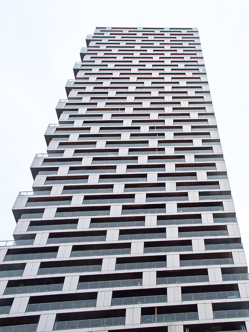 Low Angle View of Modern High-Rise Building Facade
