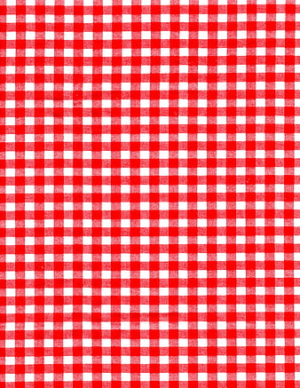 Red and White Gingham Fabric Pattern Texture