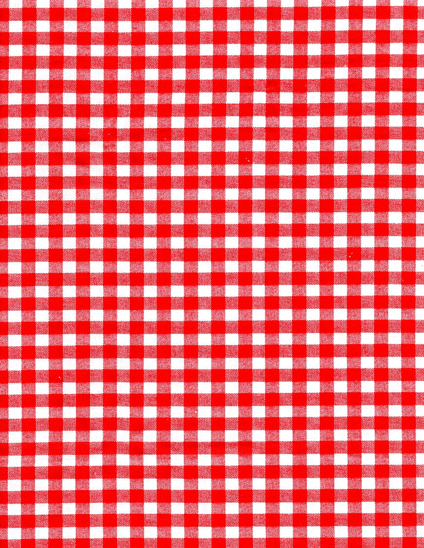 Red and White Gingham Fabric Pattern Texture