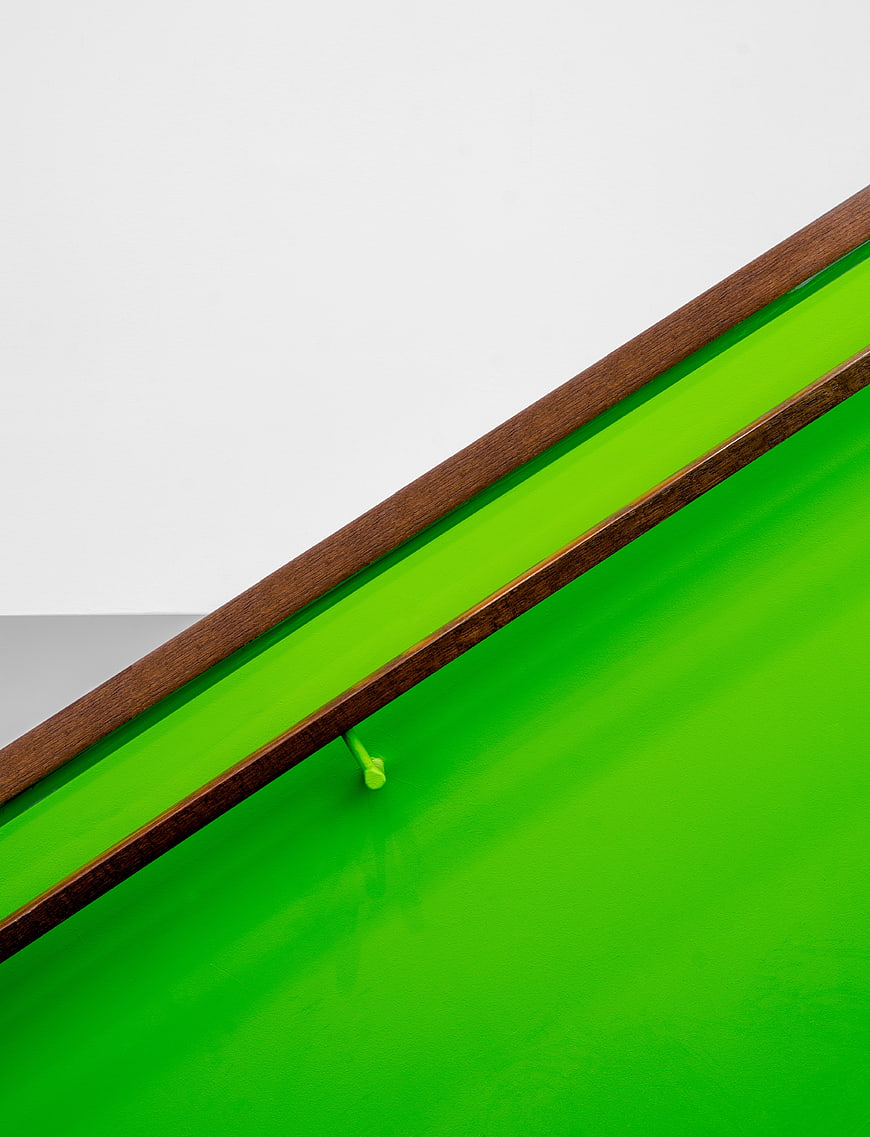 Abstract Green and Wood Diagonal Composition