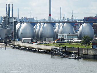 Egg-Shaped Sewage Treatment Tanks at Hamburg Altona Port