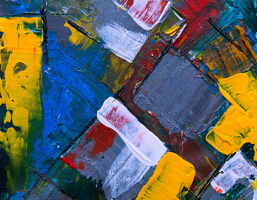 Abstract Acrylic Painting Texture Close-Up