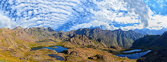 Panoramic View of Kaçkars Mountain Range and Glacial Lakes