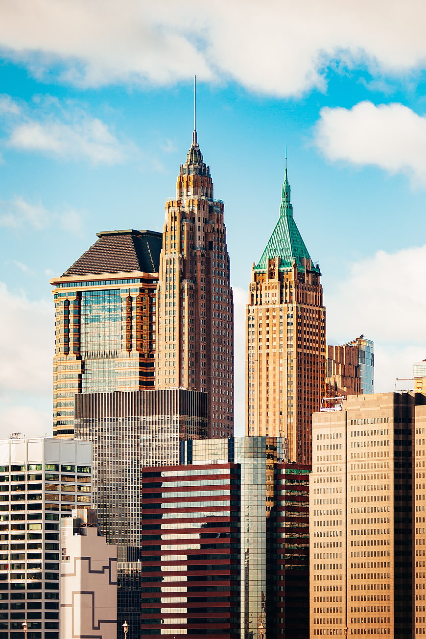 New York City skyline with Chrysler Building and skyscrapers