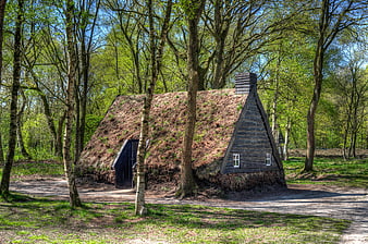 Traditional Peat House in Dutch Forest