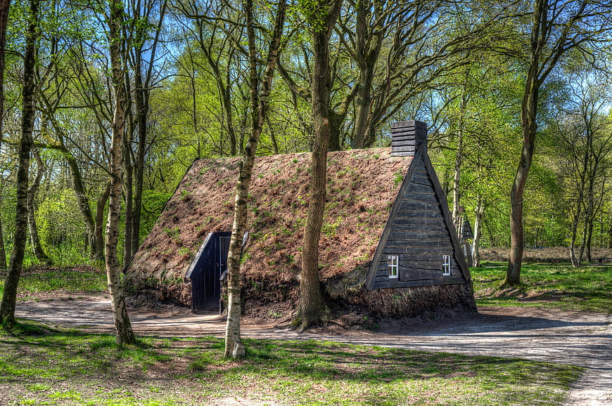 Traditional Peat House in Dutch Forest