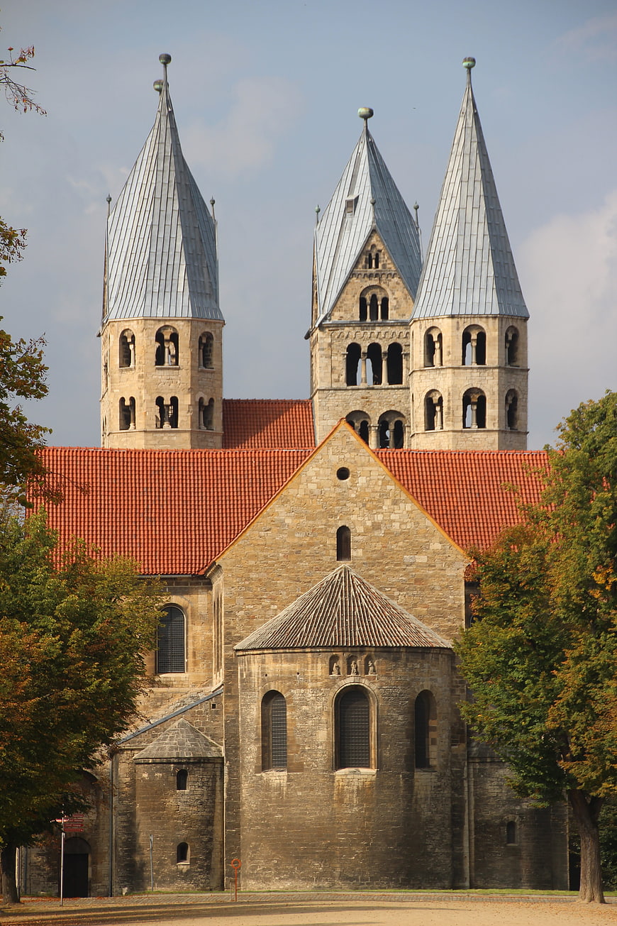 Hohenneuffen Castle with Three Spires and Red Roof