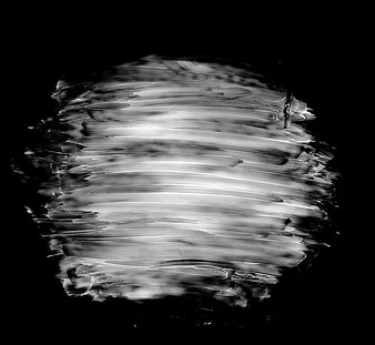 Abstract Black and White Paint Splash Texture on Dark Background
