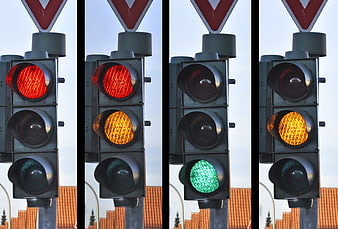 Composite of Traffic Light Signal Phases on Urban Street