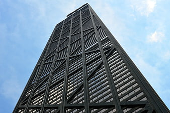 Low Angle View of Black High Rise Skyscraper