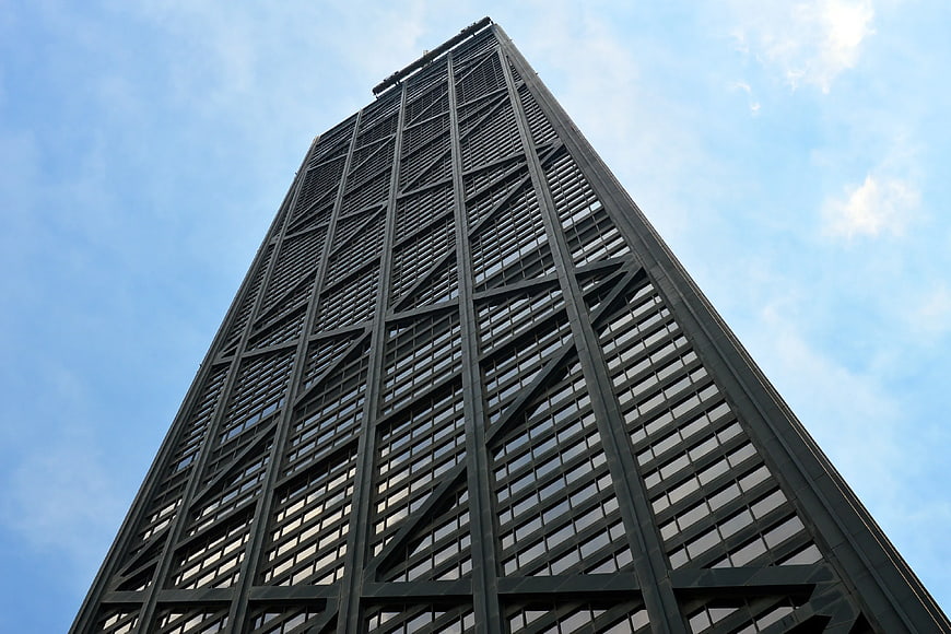 Low Angle View of Black High Rise Skyscraper