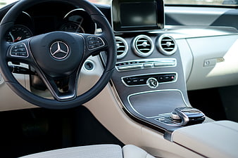 Luxury Mercedes-Benz Interior Dashboard and Steering Wheel