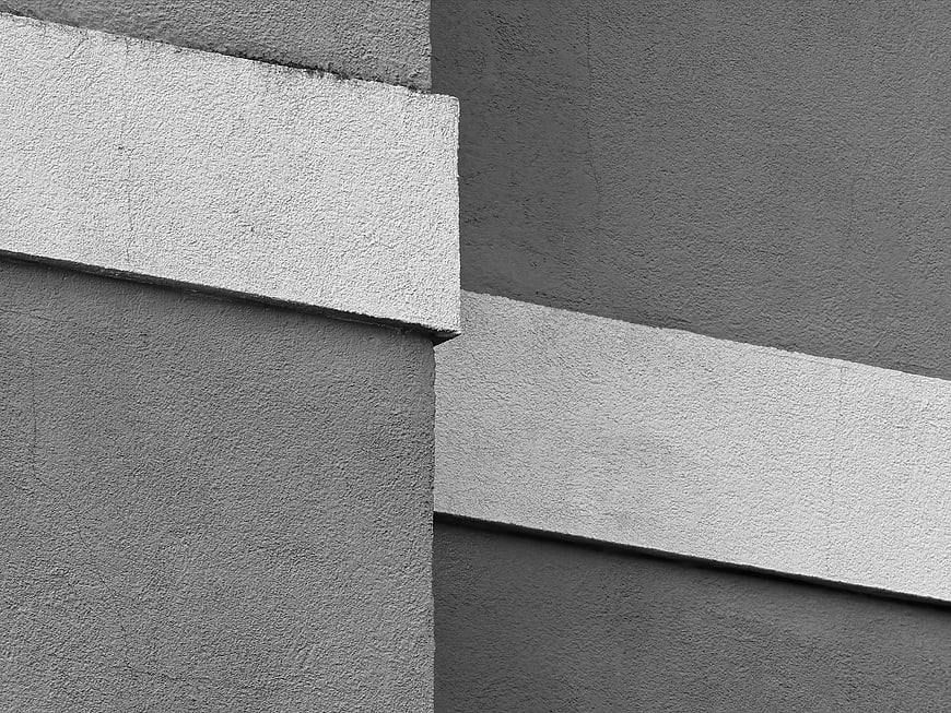 Abstract Black and White Concrete Wall Texture with Geometric Lines