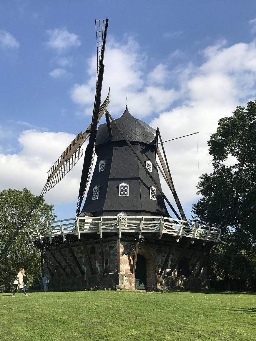 Historic Black Windmill in Malmo, Sweden