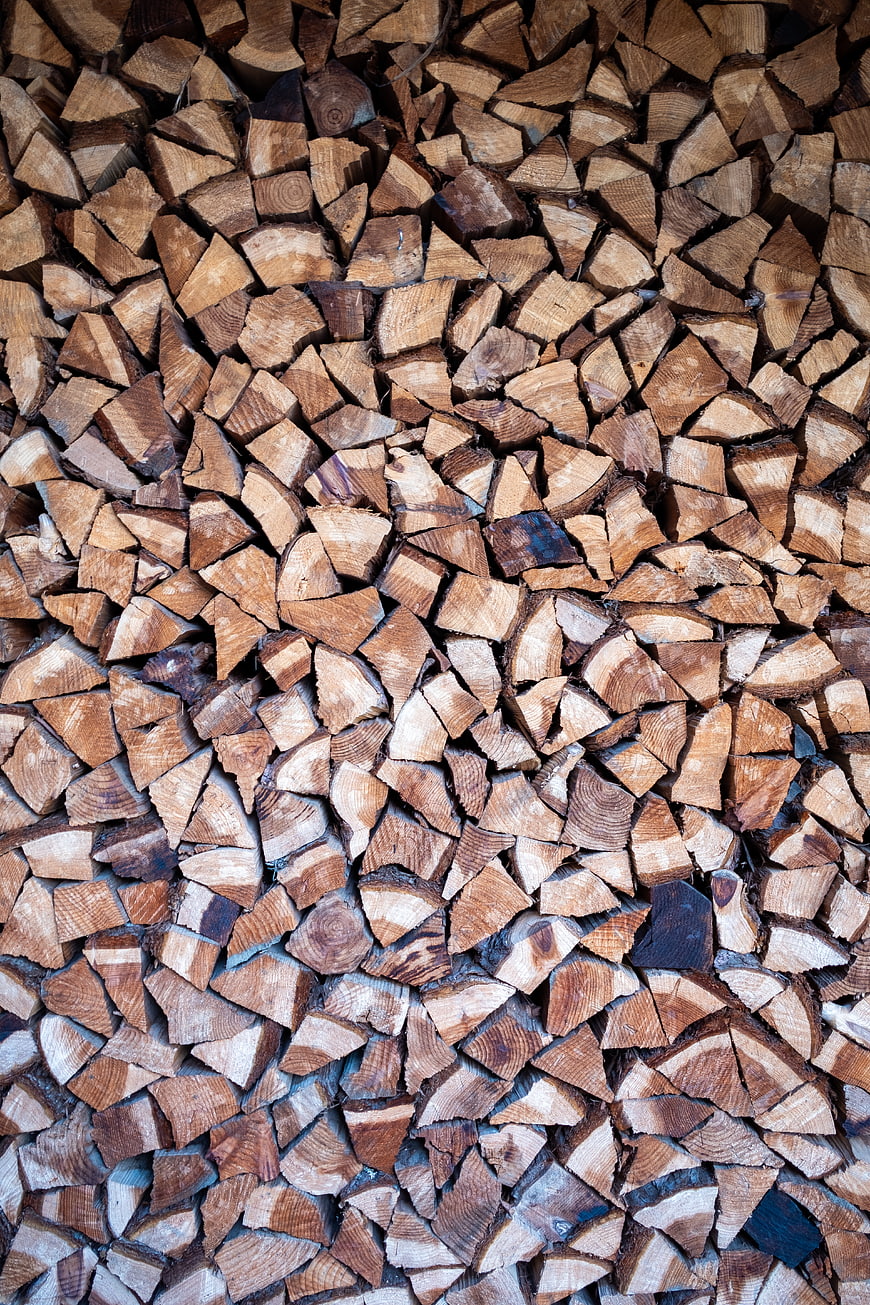 Stacked Firewood Texture Background Pattern